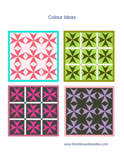 Star Crossed FPP Foundation Paper Piecing quilt block pattern Digital Download