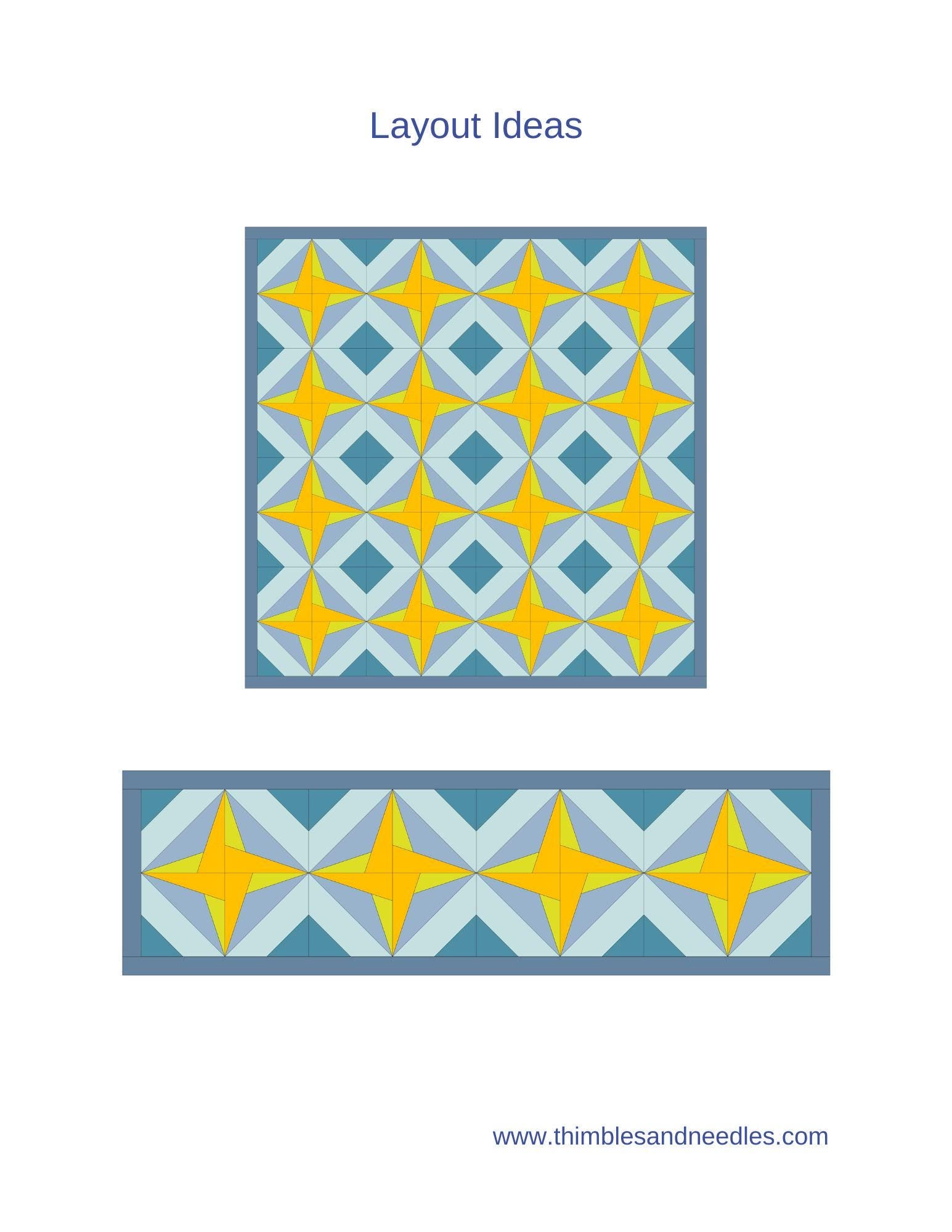 Lattice Star FPP Foundation Paper Piecing quilt block pattern Digital Download