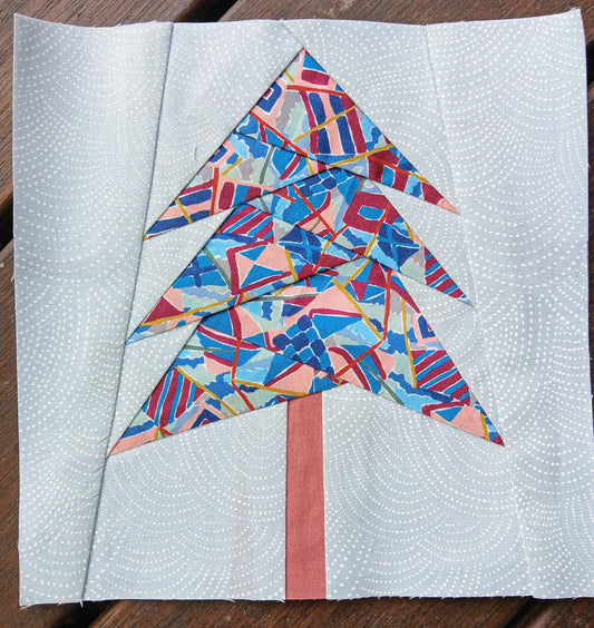 Tall Pine Tree Foundation Paper Piecing FPP quilt block pattern Digital Download