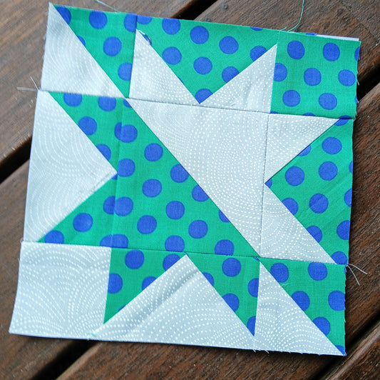 Sawtooth Star Split FPP Foundation Paper Piecing quilt block pattern Digital Download