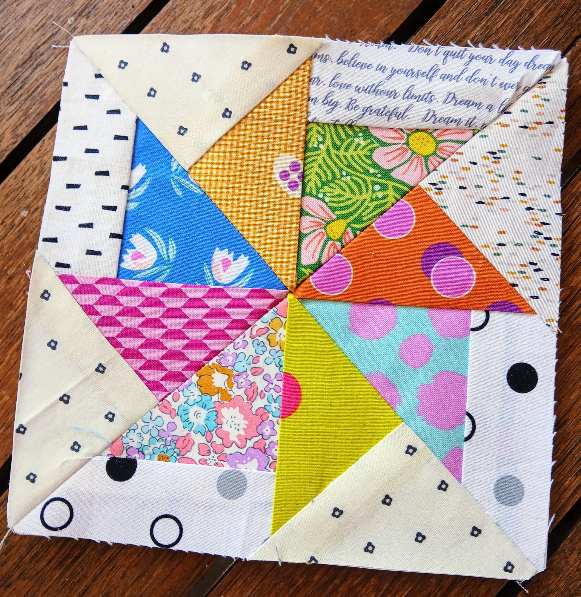 Pinwheel Block 1 FPP Foundation Paper Piecing quilt block pattern Digital Download