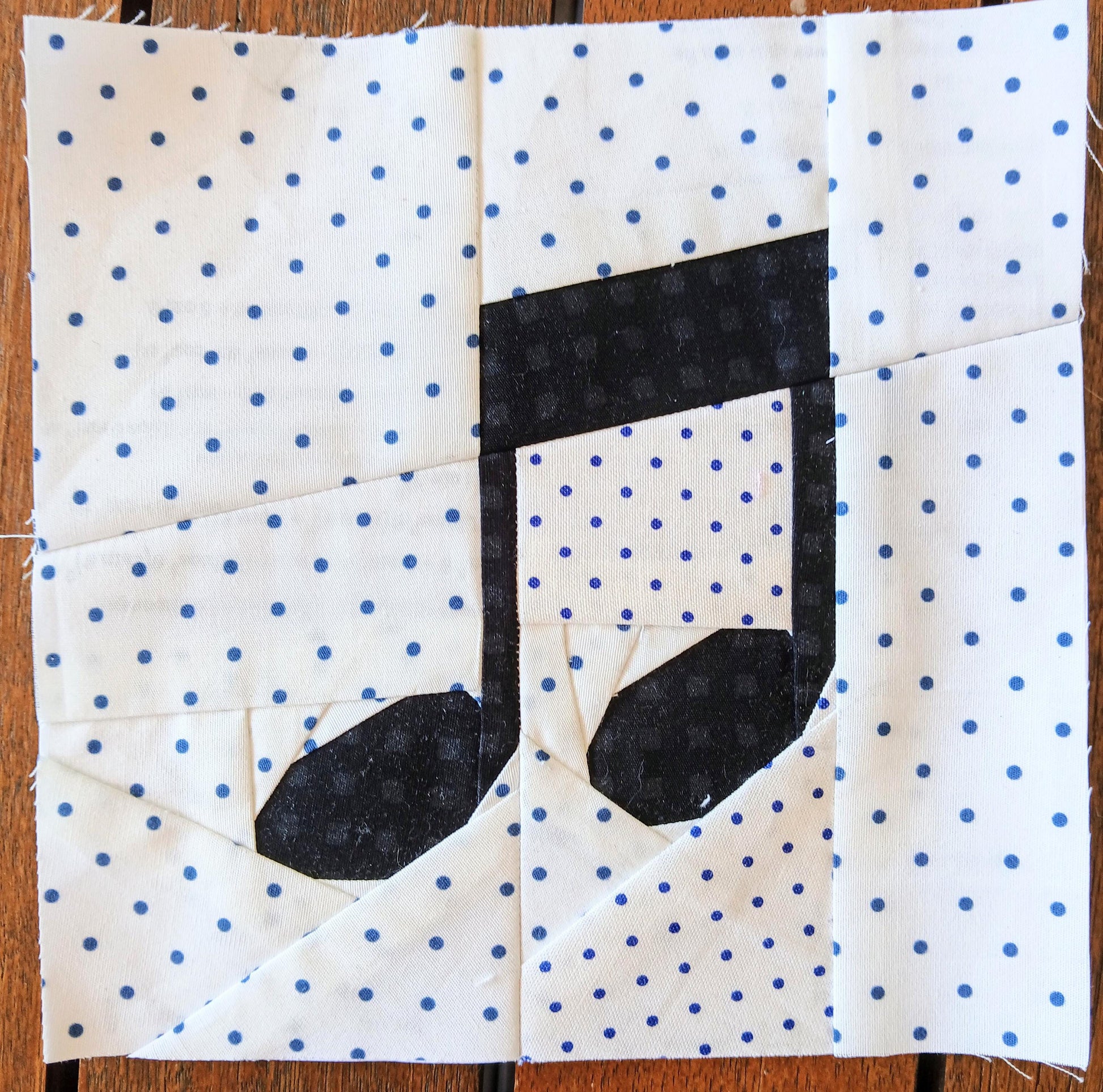 Musical Notes FPP Foundation Paper Piecing quilt block pattern Digital Download