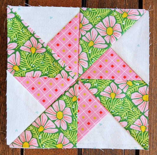 Pinwheel Block 3 FPP Foundation Paper Piecing quilt block pattern Digital Download