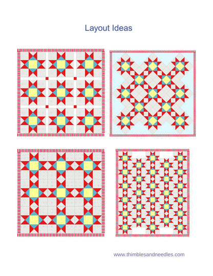 Ohio Star FPP Foundation Paper Piecing quilt block pattern Digital Download