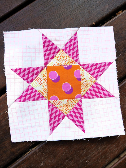 Ohio Star FPP Foundation Paper Piecing quilt block pattern Digital Download