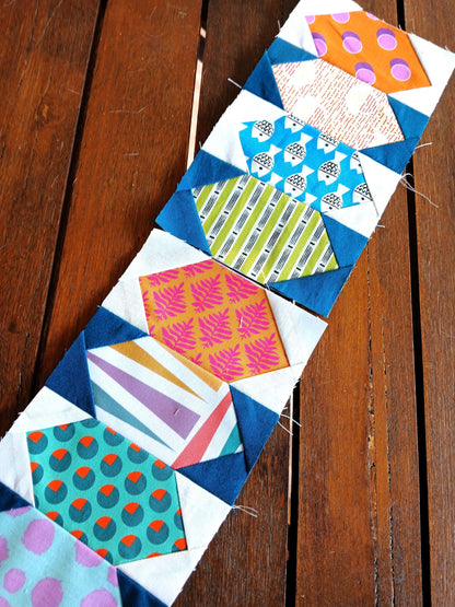 Lozenges FPP Foundation Paper Piecing quilt block pattern Digital Download