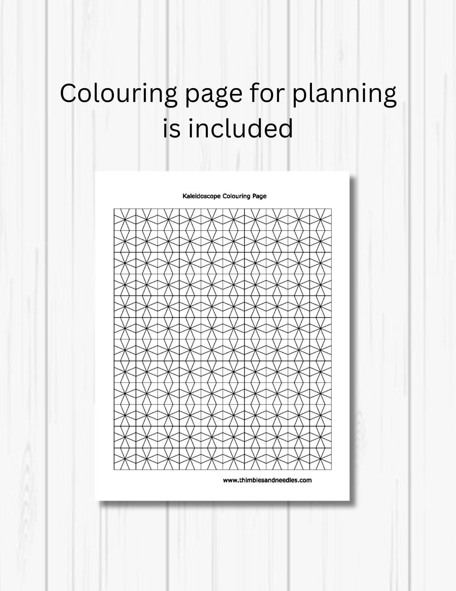 Kaleidoscope Block 2 FPP Foundation Paper Piecing quilt block pattern Digital Download