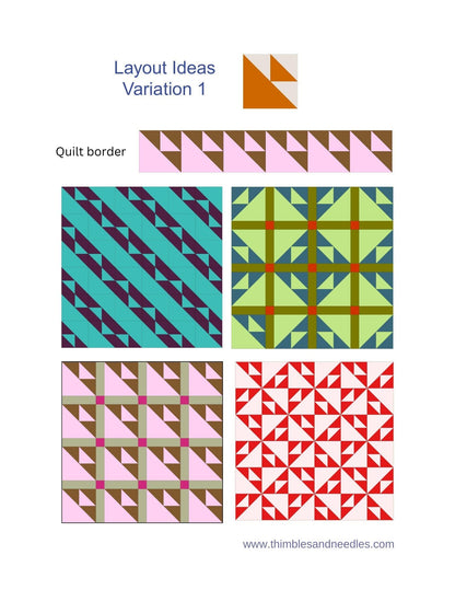 Cats Cradle FPP Foundation Paper Piecing quilt block pattern Digital Download