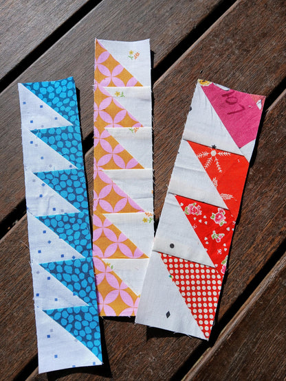 Half Square Triangle Quilt Border FPP Foundation Paper Piecing pattern Digital Download