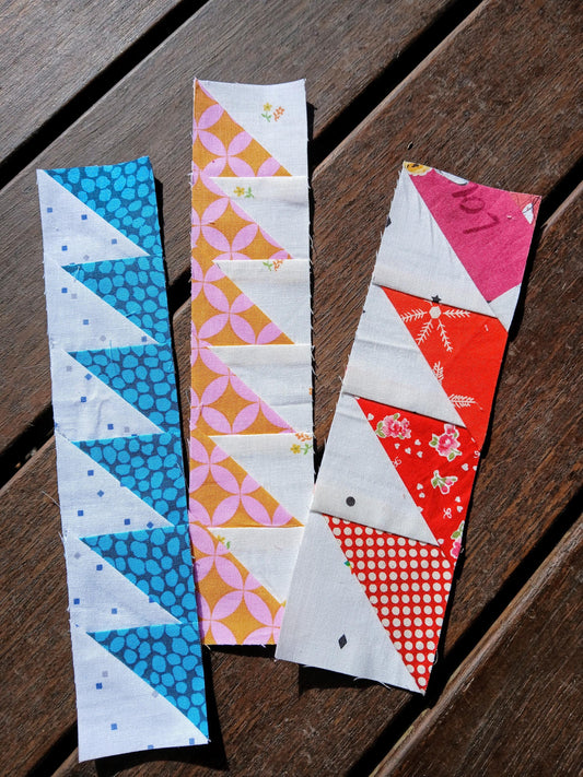 Half Square Triangle Quilt Border FPP Foundation Paper Piecing pattern Digital Download