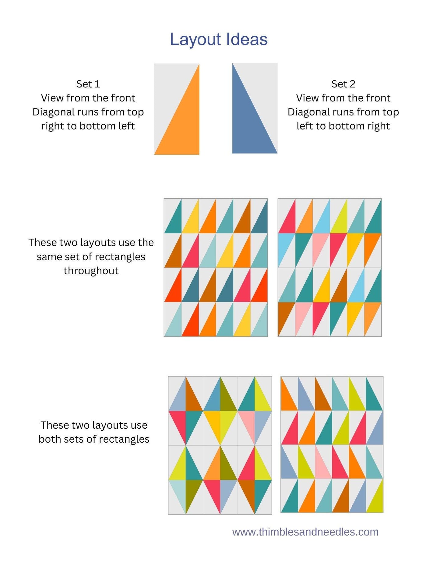 Half Rectangle Triangles FPP Foundation Paper Piecing quilt block pattern Digital Download