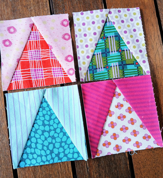 Triangle in a Square FPP Foundation Paper Piecing quilt block pattern Digital Download