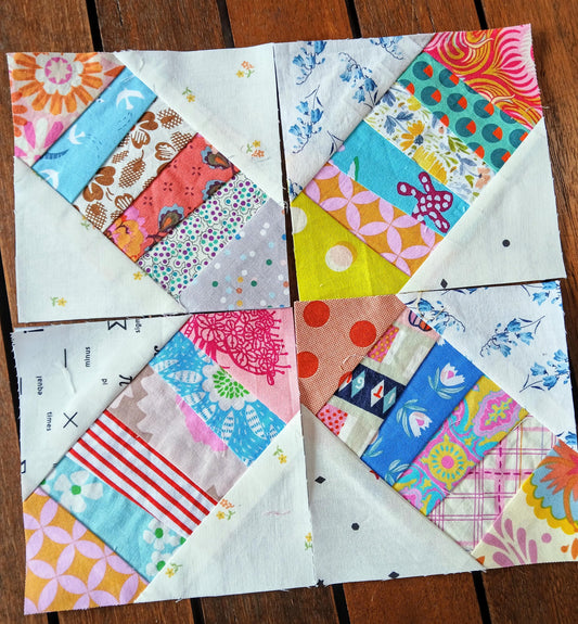 String Trellis FPP Foundation Paper Piecing quilt block pattern Digital Download