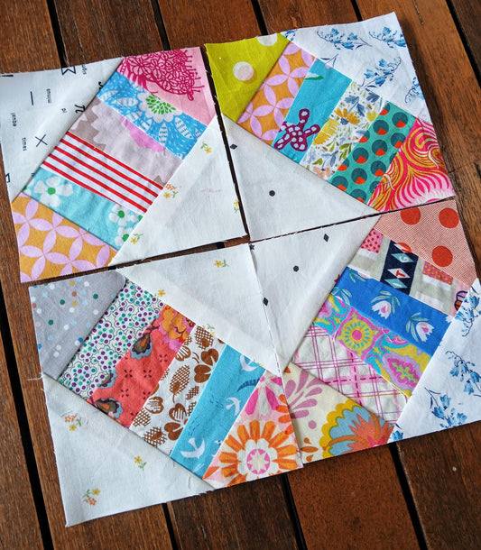 String Trellis FPP Foundation Paper Piecing quilt block pattern Digital Download