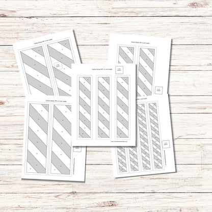 Candy Stripe Quilt Border FPP Foundation Paper Piecing pattern Digital Download