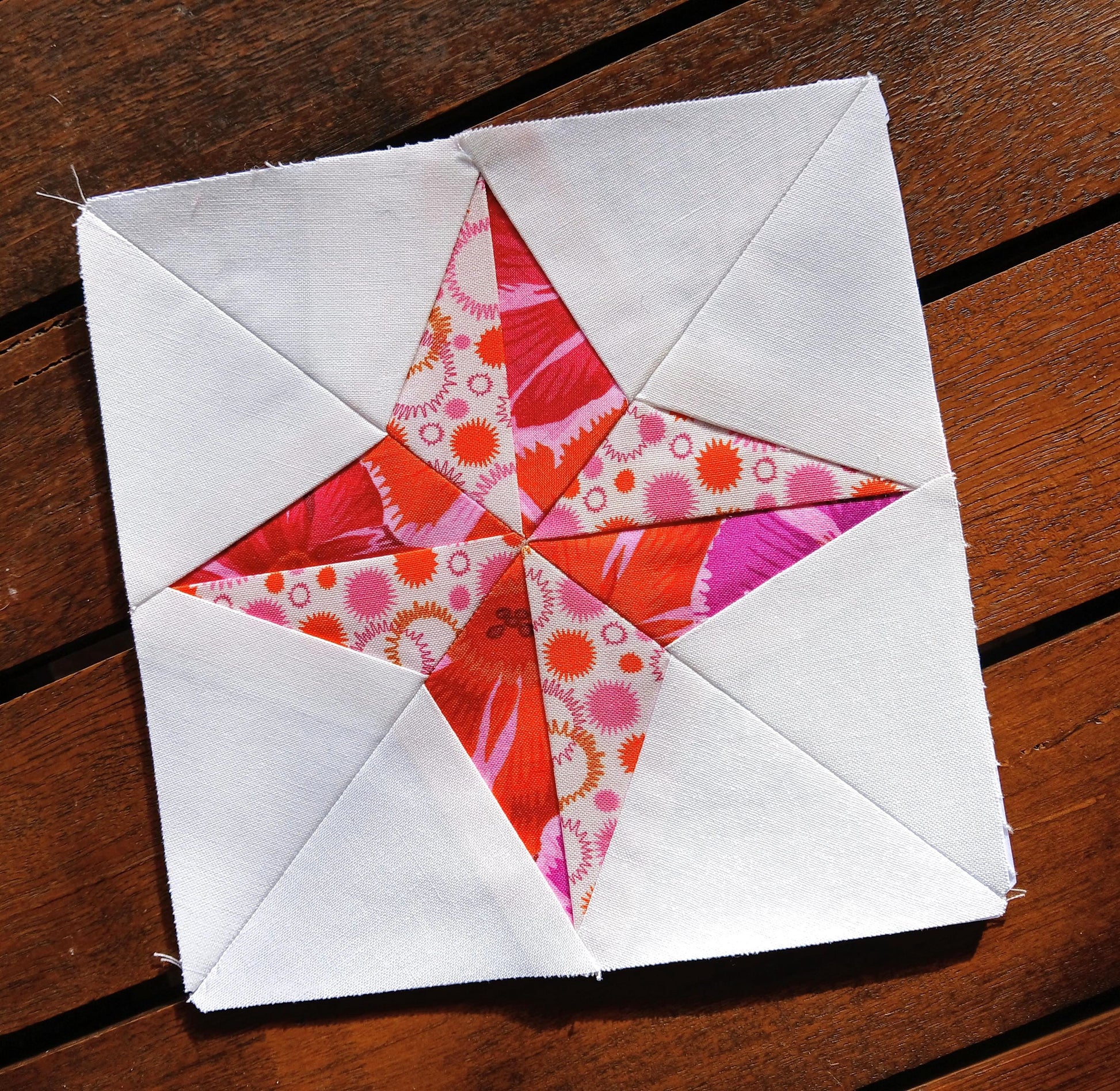 Split Star FPP Foundation Paper Piecing quilt block pattern Digital Download