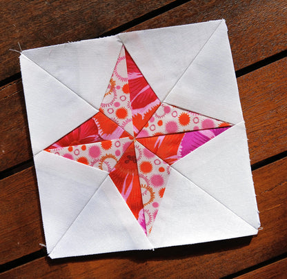 Split Star FPP Foundation Paper Piecing quilt block pattern Digital Download