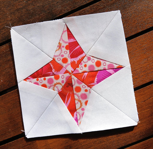 Split Star FPP Foundation Paper Piecing quilt block pattern Digital Download