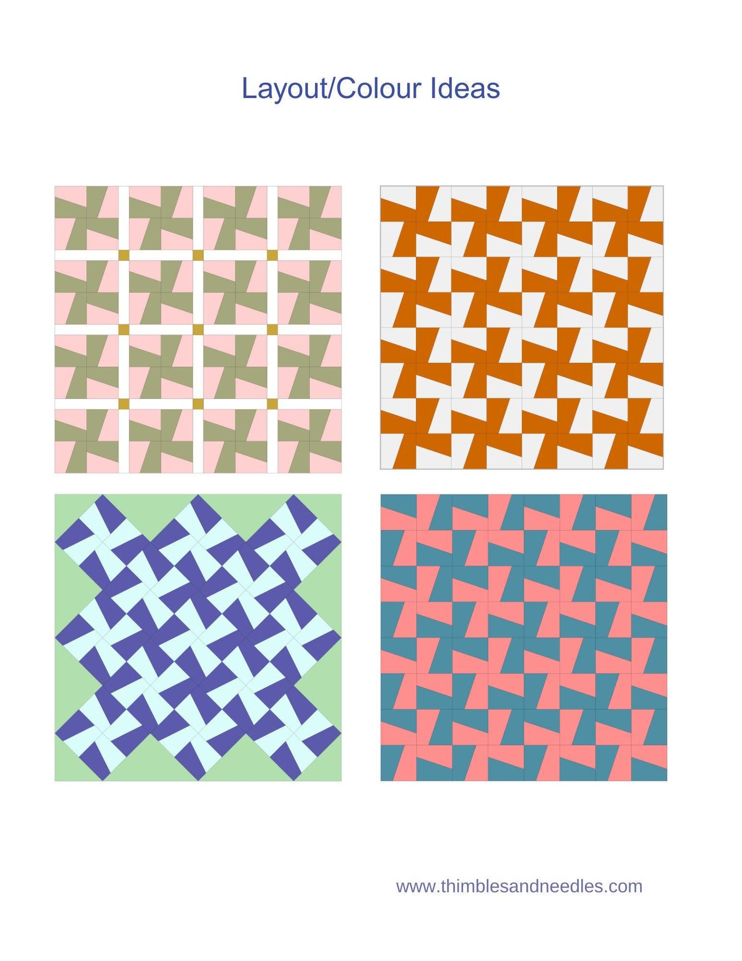 Propeller FPP Foundation Paper Piecing quilt block pattern Digital Download
