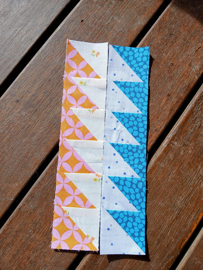 Half Square Triangle Quilt Border FPP Foundation Paper Piecing pattern Digital Download
