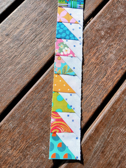 Half Square Triangle Quilt Border FPP Foundation Paper Piecing pattern Digital Download