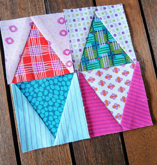 Triangle in a Square FPP Foundation Paper Piecing quilt block pattern Digital Download