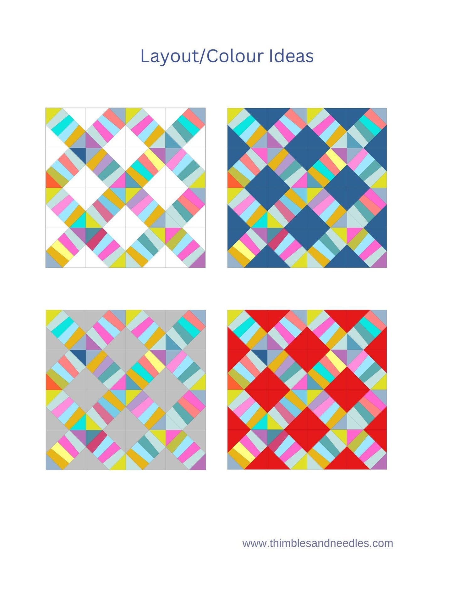 String Trellis FPP Foundation Paper Piecing quilt block pattern Digital Download