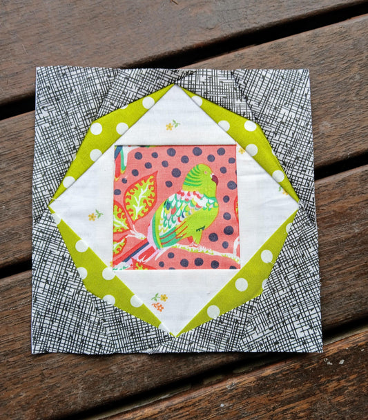 Octagon Square FPP Foundation Paper Piecing quilt pattern Digital Download
