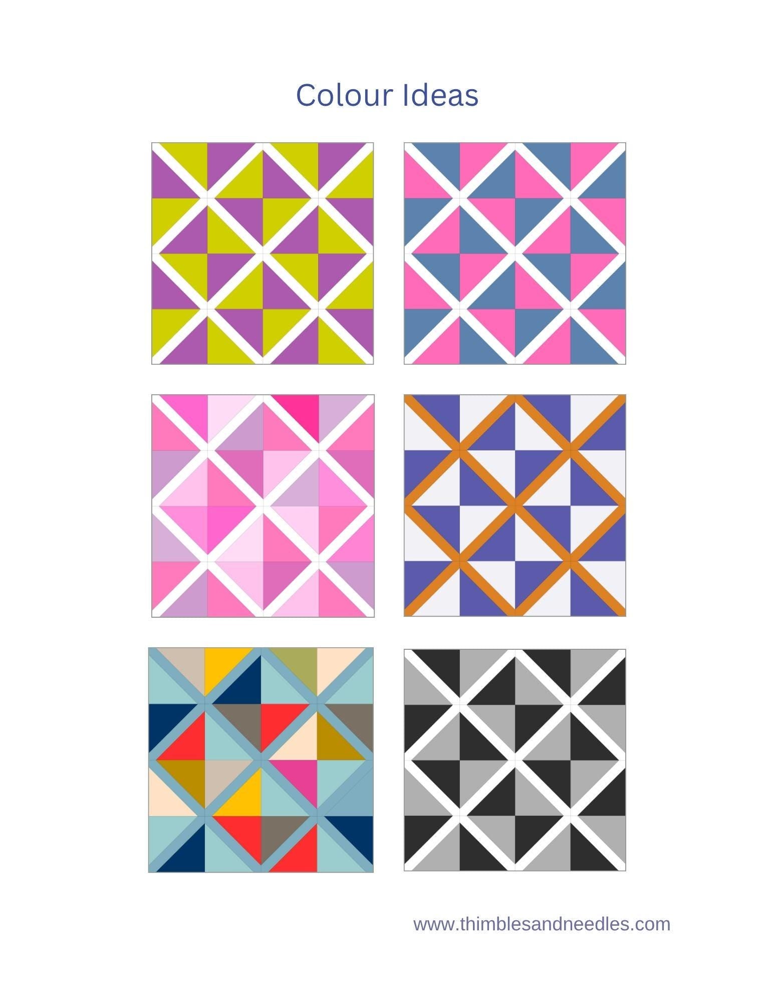 Lattice FPP Foundation Paper Piecing quilt block pattern Digital Download