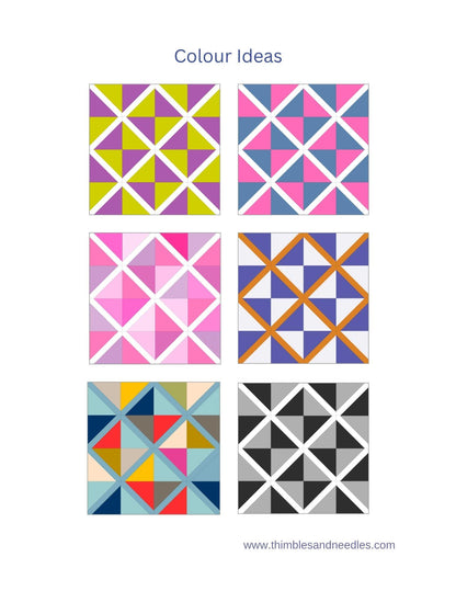 Lattice FPP Foundation Paper Piecing quilt block pattern Digital Download