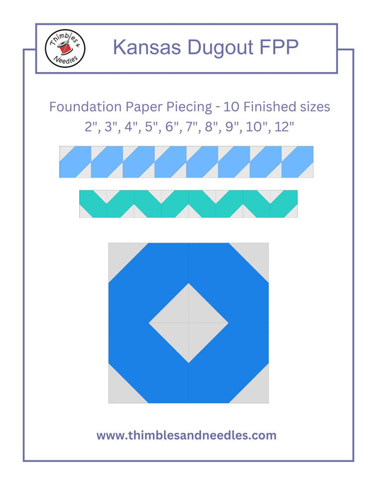 Kansas Dugout Foundation Paper Piecing (FPP) Pattern