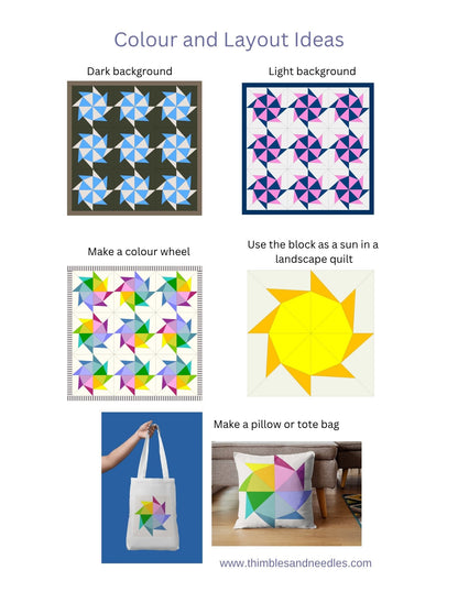 Octagon Twirl Foundation Paper Piecing (FPP) Pattern