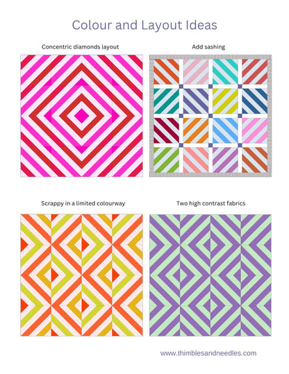 String Block 2 Foundation Paper Piecing (FPP) Pattern