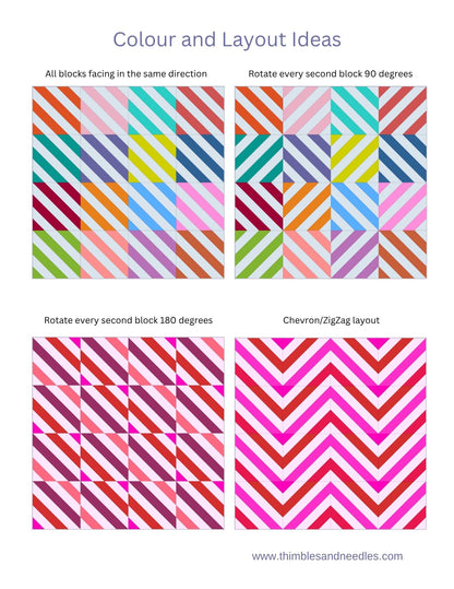 String Block 2 Foundation Paper Piecing (FPP) Pattern