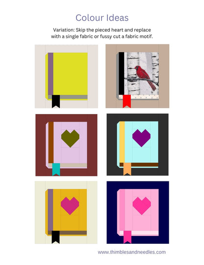 Book Journal Foundation Paper Piecing (FPP) Pattern