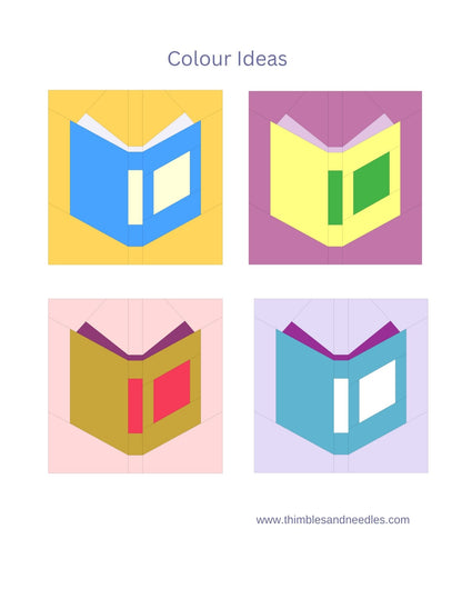 A Good Book Foundation Paper Piecing (FPP) Pattern