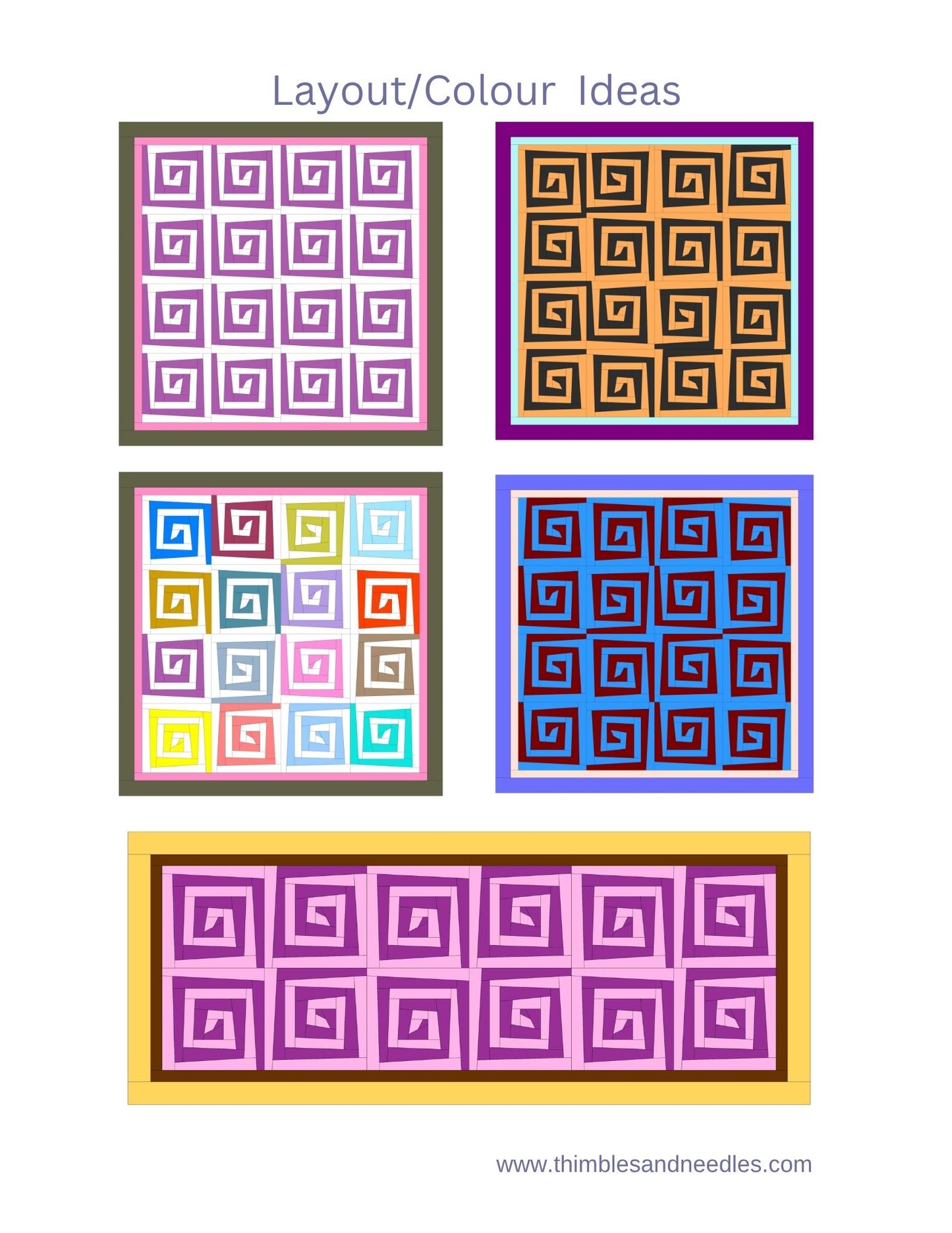 Wonky Greek Key quilt block foundation paper piecing pattern