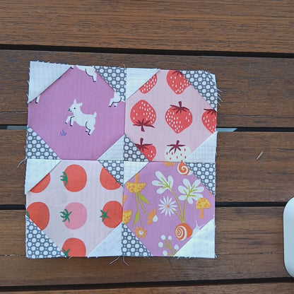 Octagon Snowball Foundation Paper Piecing (FPP) Pattern