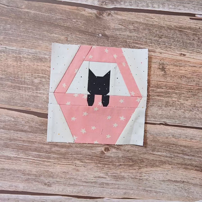 Cat in a Basket Foundation Paper Piecing (FPP) Pattern