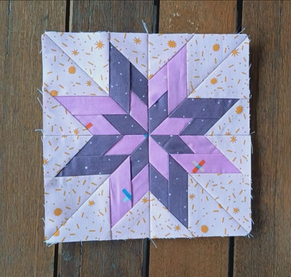 Nested Star double lemoyne star foundation paper piecing pattern by Thimbles and Needles