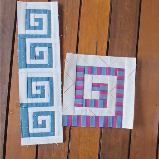 Greek Key quilt border foundation paper piecing pattern