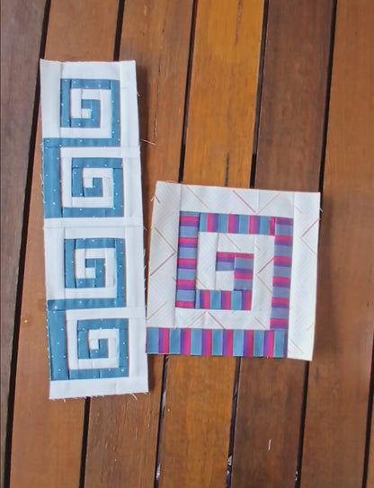 Greek Key quilt border foundation paper piecing pattern