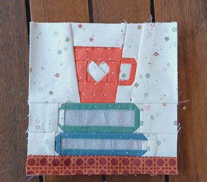 Coffee and Books Foundation Paper Piecing (FPP) Pattern