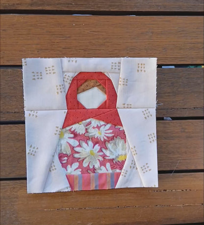 Matryoshka Doll Foundation Paper Piecing (FPP) Pattern