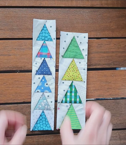 Triangle in a Square Continuous Foundation Paper Piecing (FPP) Pattern