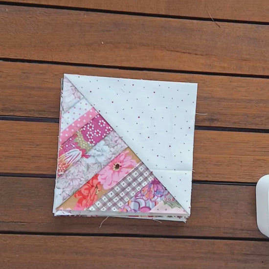 string quilt block half square triangle HST foundation paper pieced