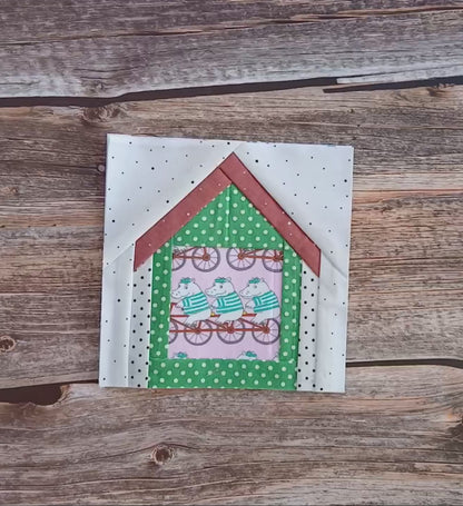 Fussy Cut House Foundation Paper Piecing (FPP) Pattern
