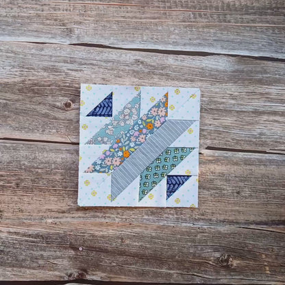 Diagonal Strips Block 3 Foundation Paper Piecing (FPP) Pattern