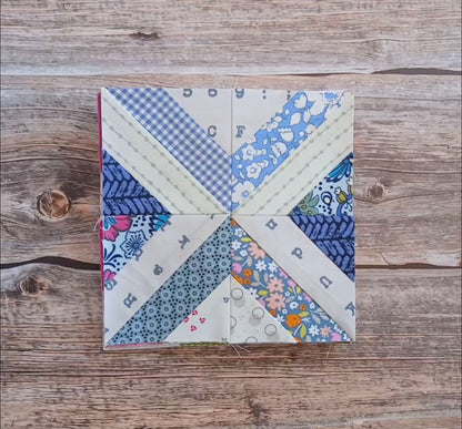 Diagonal Strips Block 1 Foundation Paper Piecing (FPP) Pattern