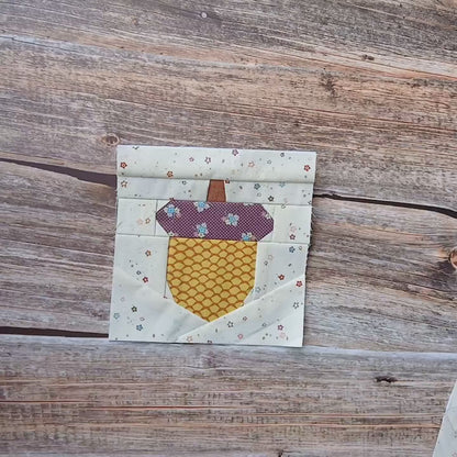 Acorn Foundation Paper Piecing (FPP) Pattern